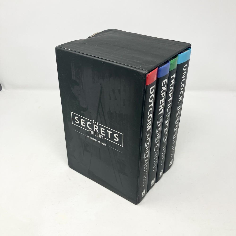 The Secrets Trilogy Box Set Russell Brunson 4 Hardcovers with Slipcase